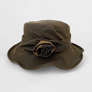 Barbour Wax Cotton Rose Bucket Hat Brown Fall Cottagecore Fisherman Boho Twee